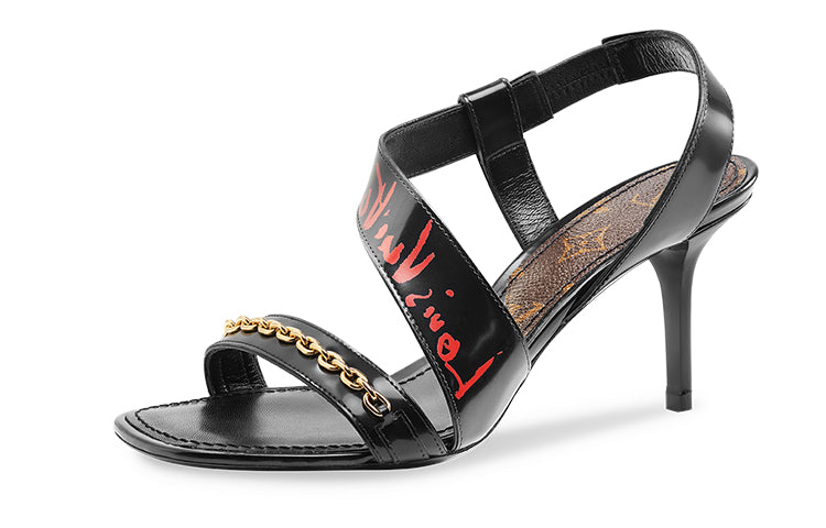 LOUIS VUITTON Grace Slim Heel High Heels Women's Black