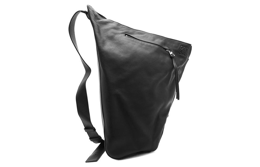 LOEWE Cow Leather Shoulder Bag Crossbody Bag Men's Black