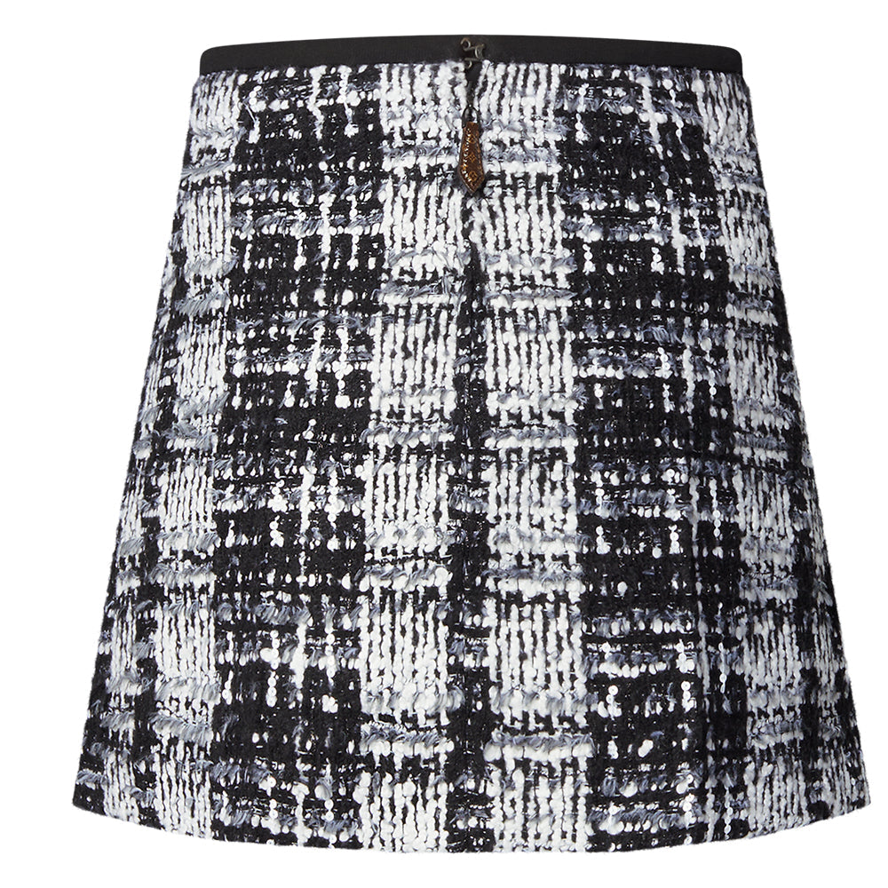 LOUIS VUITTON Graphic Tweed Mini Skirt