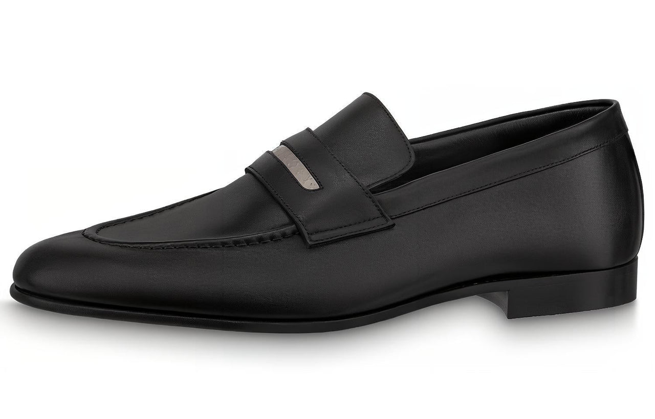 LOUIS VUITTON Glove Loafers Men's Black