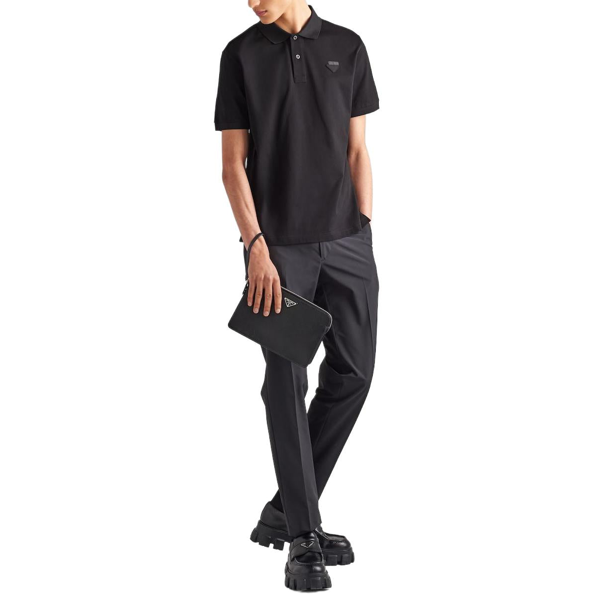 PRADA Polo Shirts Men Black