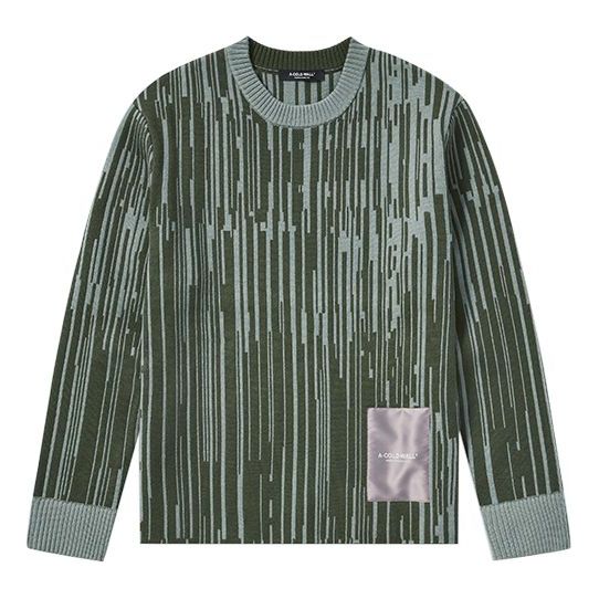 A-COLD-WALL* Abstract-stripe Jumper Sweaters 'Green' ACWMK074-DPINEG