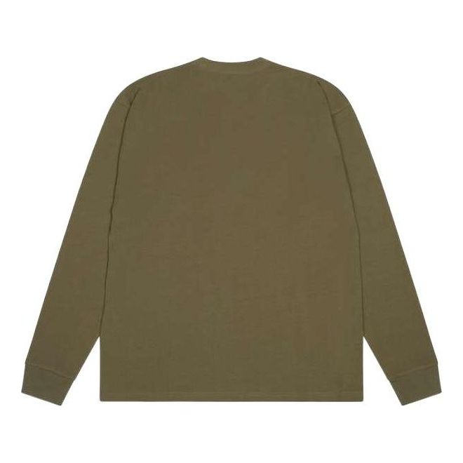 Drew House Basic Longsleeve Pocket T-shirt 'Midnight Olive' DR-SS22-210