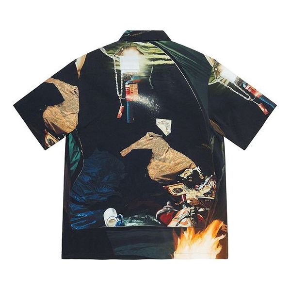 Supreme Firecracker Rayon S/S Shirt 'Black Yellow' SUP-SS21-749