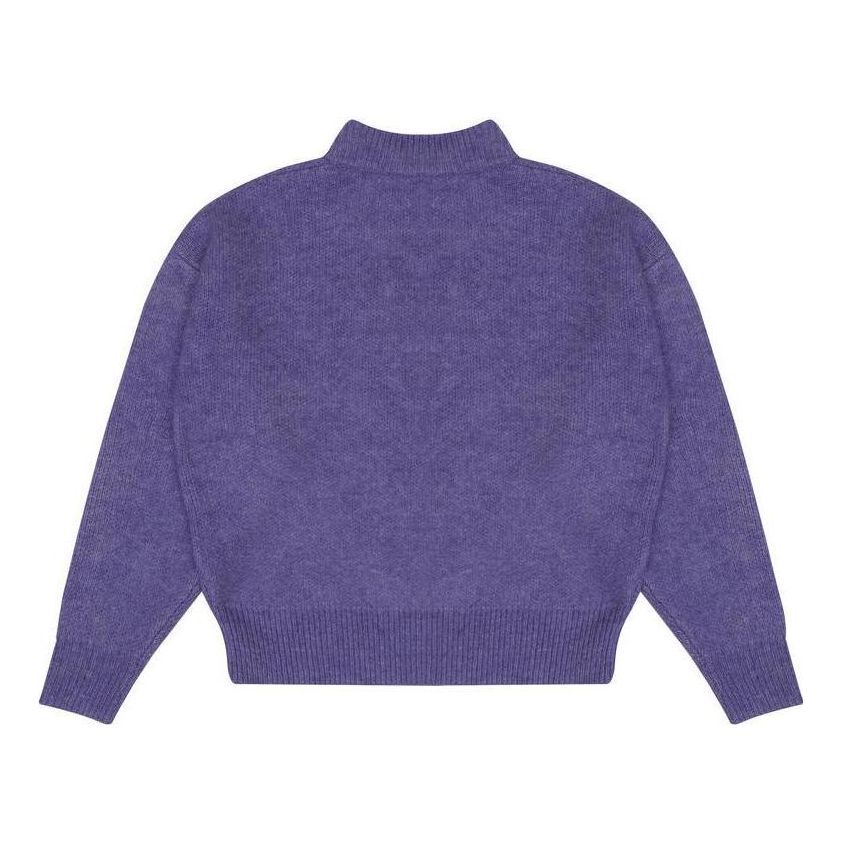 Drew House Mascot Funnel Neck Sweater 'Heather Amethyst' DR-FW22-526