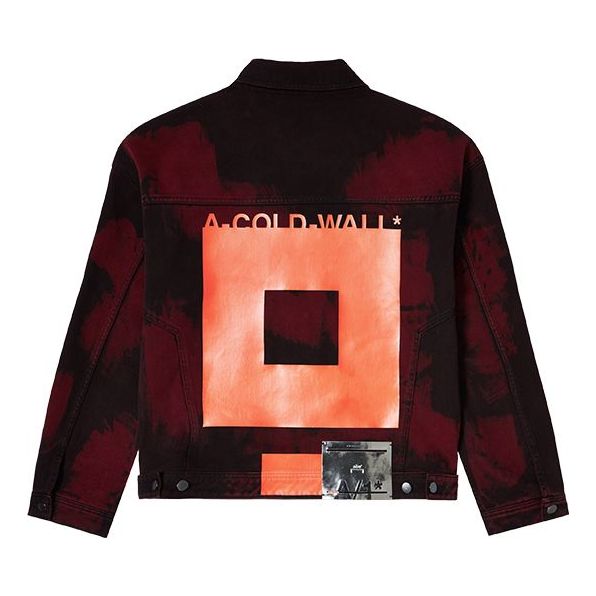 A-COLD-WALL* Erosion Trucker Jacket 'Burnt Red Light Grey' ACWMH025-BRDLGY