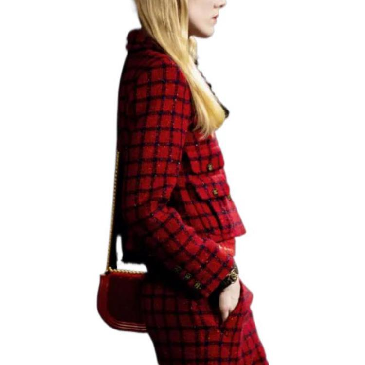 CHANEL Jackets Women's Red