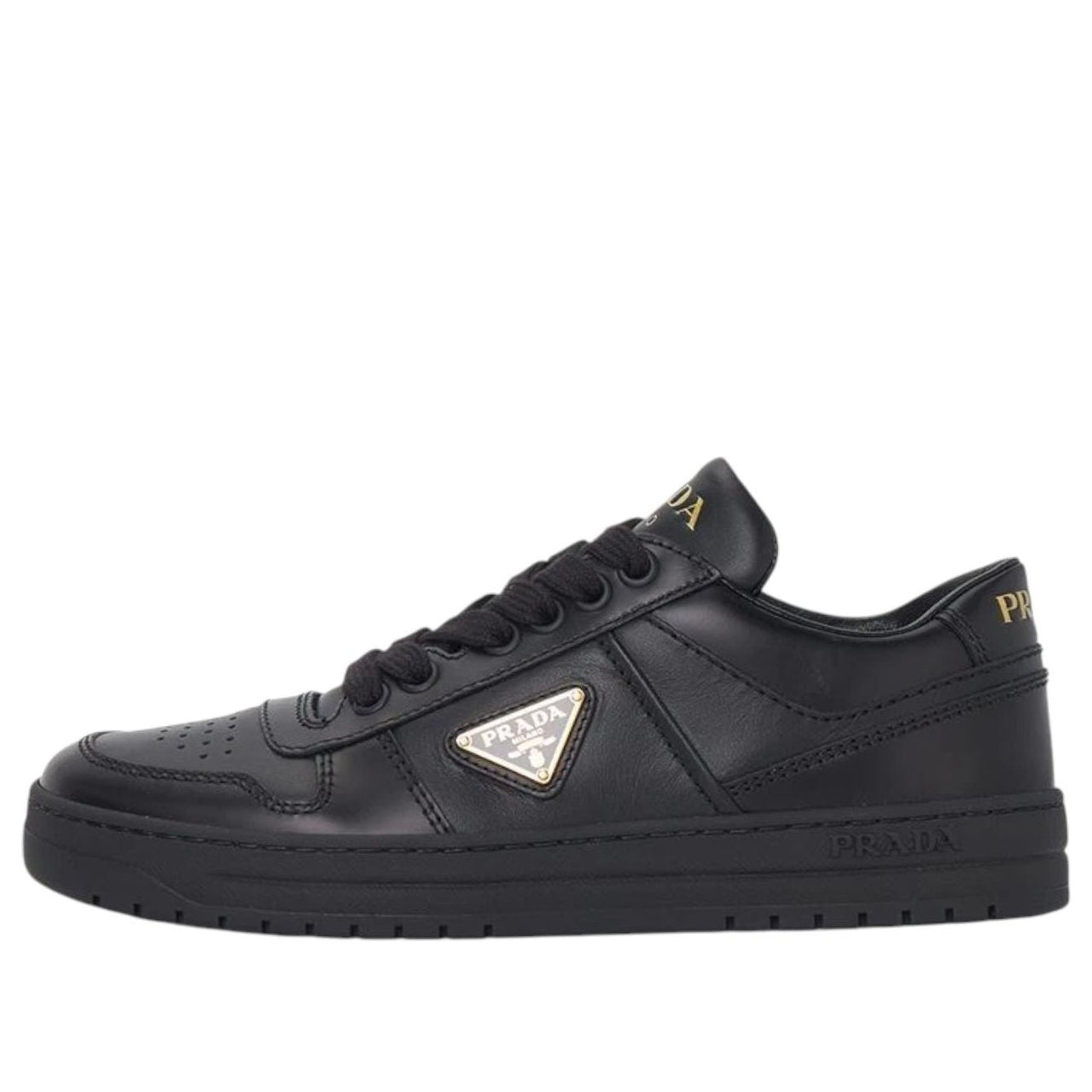 (WMNS) PRADA Downtown Leather Low 'Black' 1E792M-3LPH-F0002