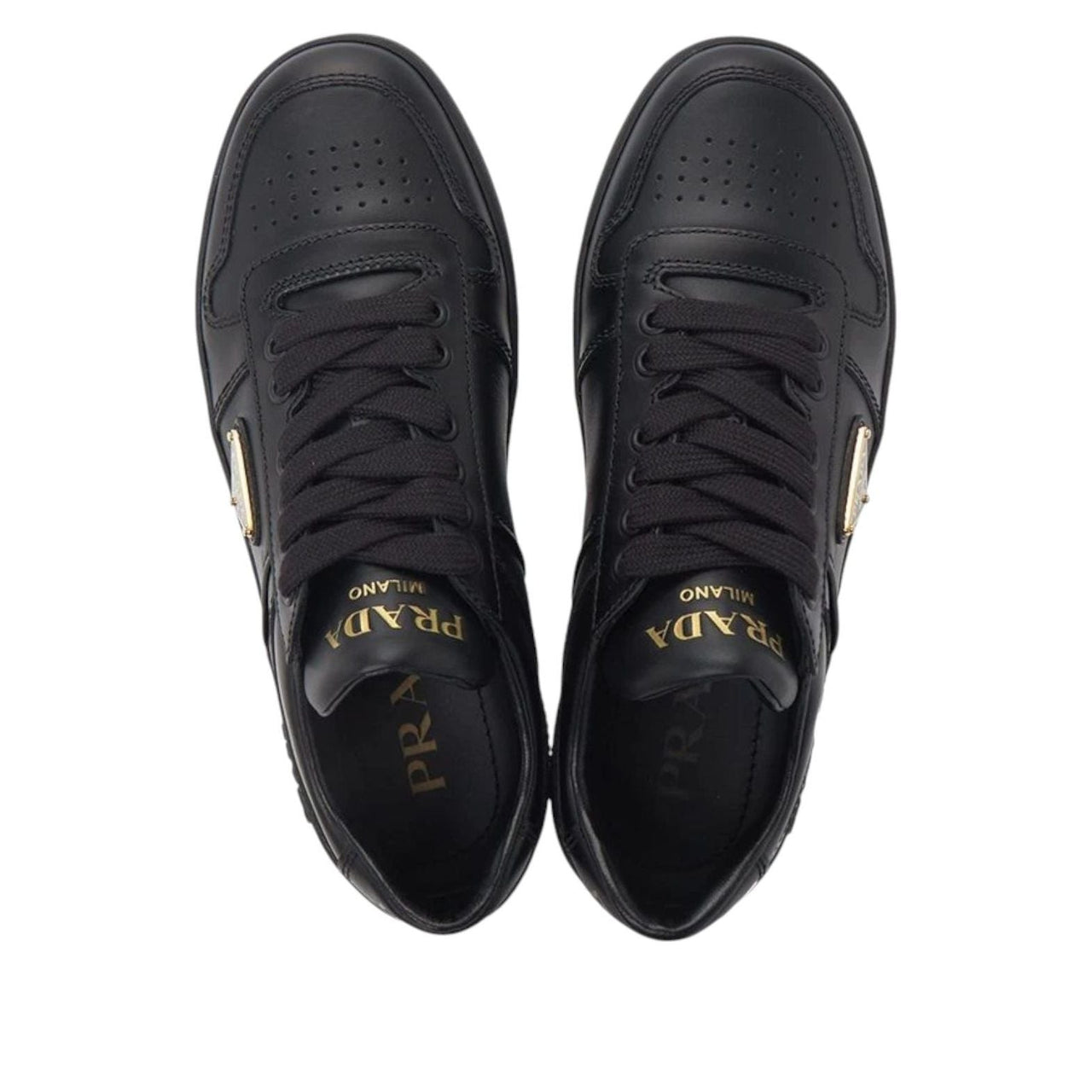 (WMNS) PRADA Downtown Leather Low 'Black' 1E792M-3LPH-F0002