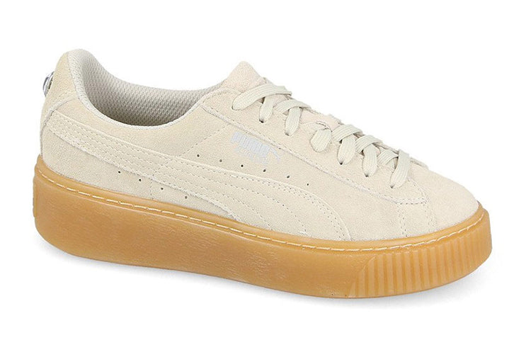 (GS) PUMA Platform Jewel Sneakers Beige/White 365131-02