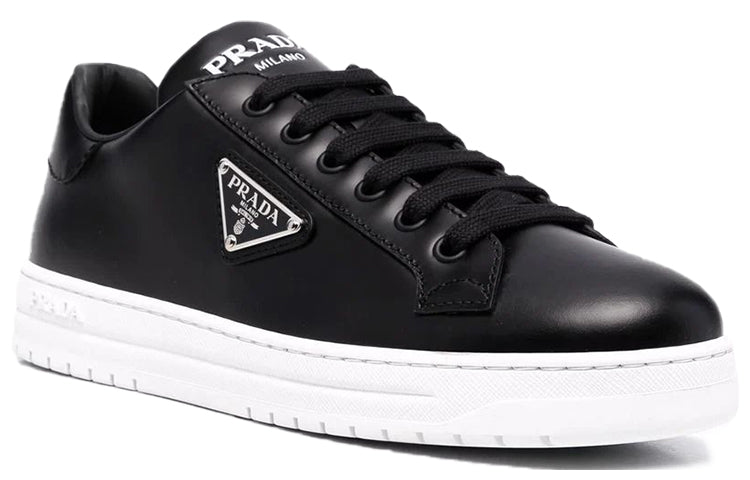 (WMNS) PRADA Downtown Brushed Leather Sneakers 'Black White' 1E904M_B4L_F0967_F_030