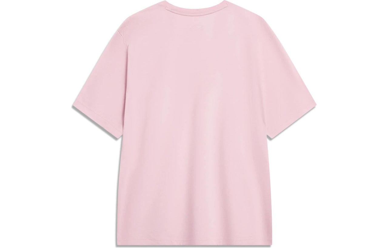 Li-Ning Triple Logo Loose Fit T-shirt 'Pink' AHST787-5
