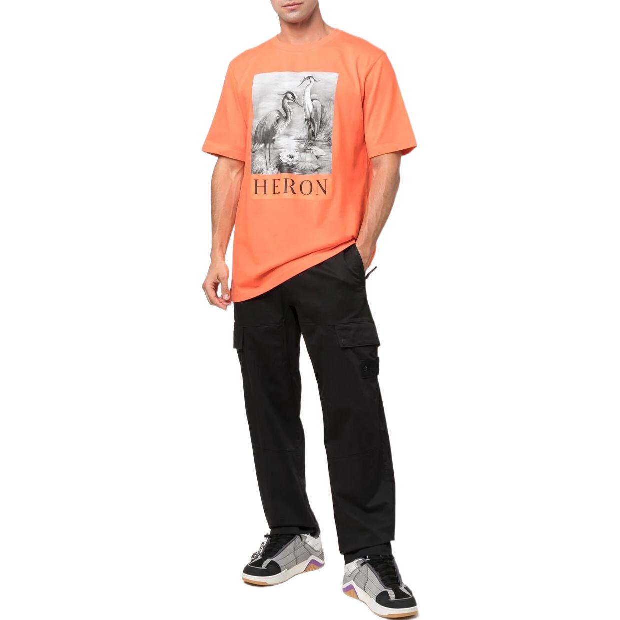 HERON PRESTON Heron T-shirt 'Orange' HMAA026C99JER0012210
