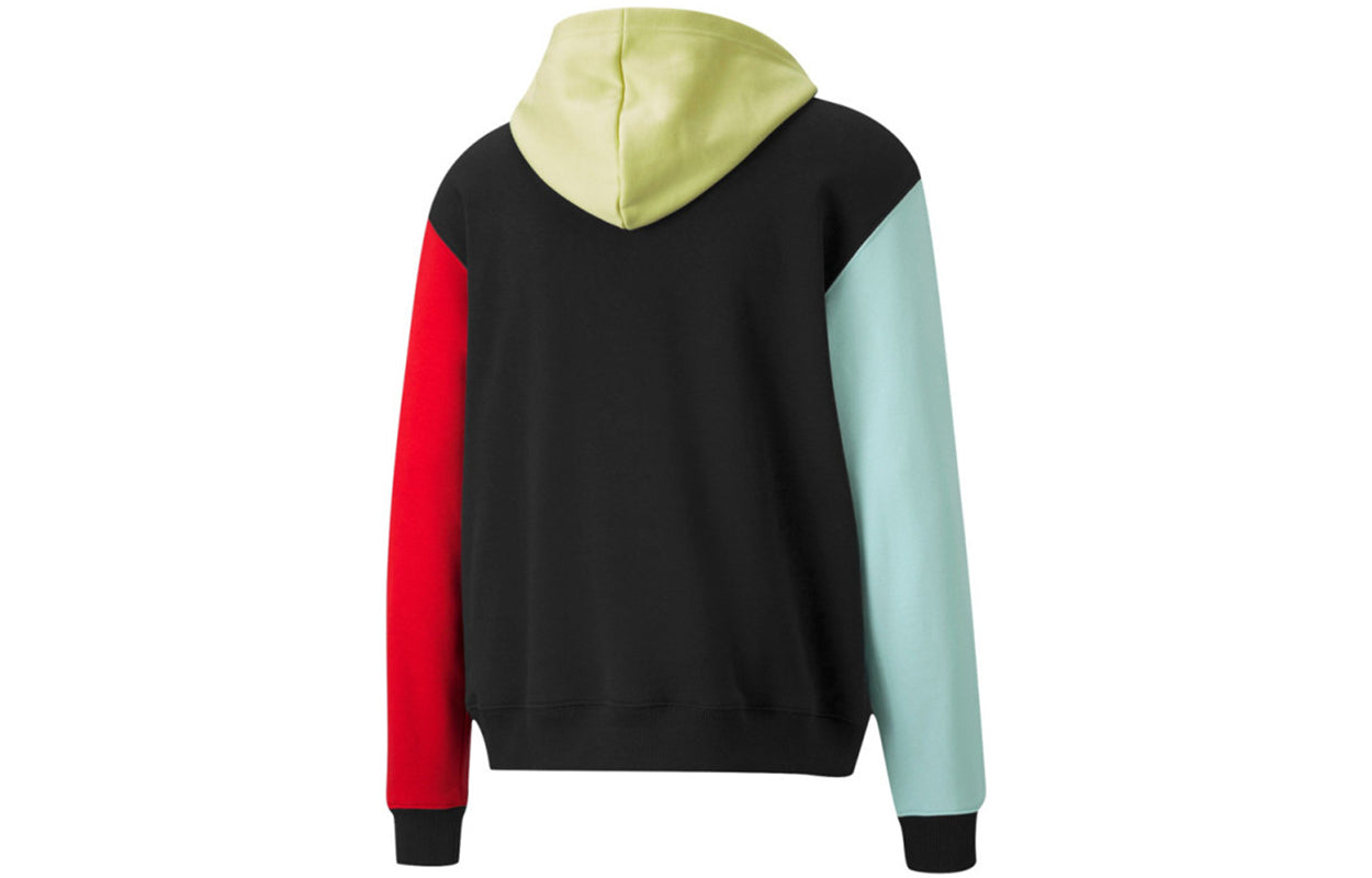 PUMA Combine Hoodie Sweatshirt 'Black Yellow Red Blue' 532102-01