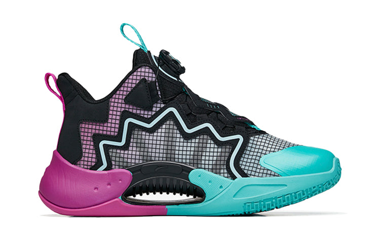 (GS) ANTA Basketball Shoes 'Black Blue Purple' 312231111-3