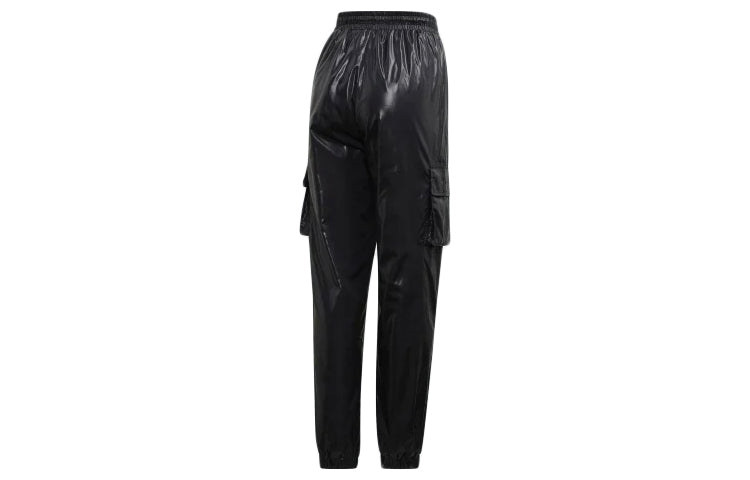 (WMNS) adidas originals Shiny Athleisure Track Pants 'Metallic Black' GC8755