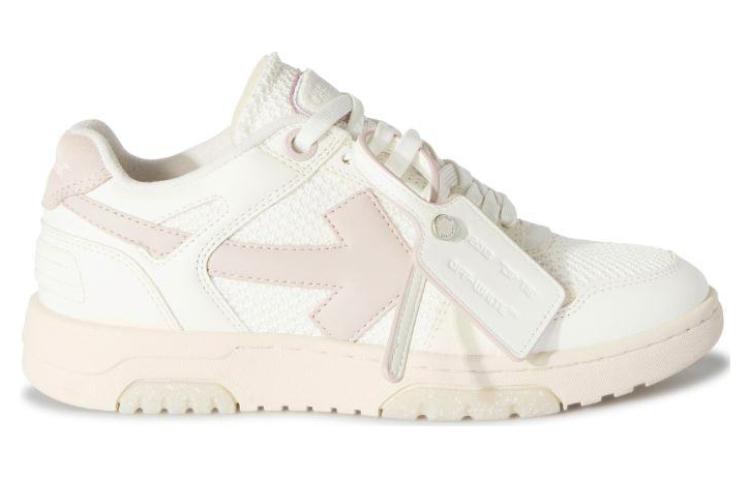 (WMNS) Off-White Slim Out Of Office Leather Sneakers 'White Pink' OWIA276S24LEA0010136