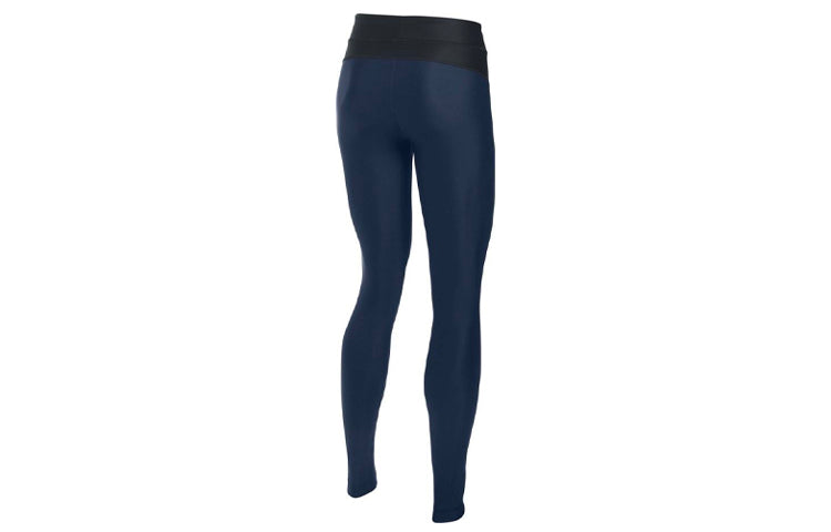 (WMNS) Under Armour HeatGear Legging 'Navy Blue' 1297910-410