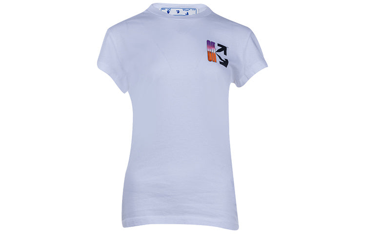 (WMNS) Off-White SS21 Gradient Arrow Logo Short Sleeve Version White OWAA040R21JER0010184