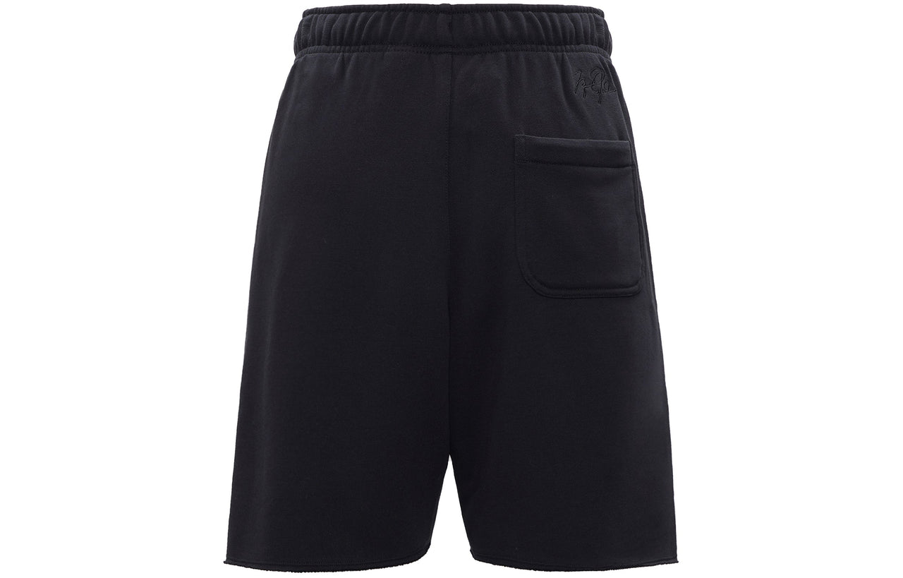 Men's Air Jordan Flying Man Logo Training Knit Breathable Sports Shorts Black DV5028-010