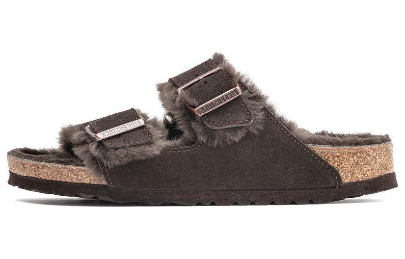 Birkenstock Arizona Shearling Suede Leather 'Mocca' 1020566