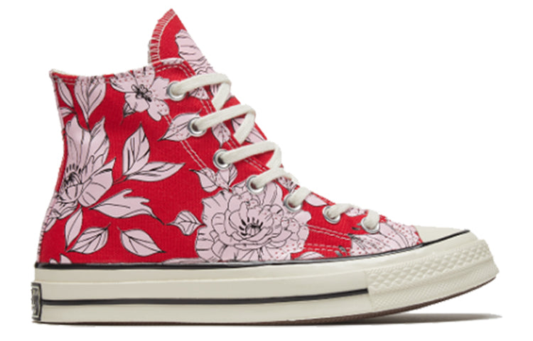 (WMNS) Converse Chuck 70 High 'Vintage Floral - University Red' 568373C