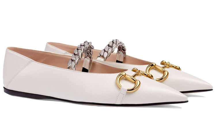 (WMNS) Gucci Shoe White 621161-1RH00-9050