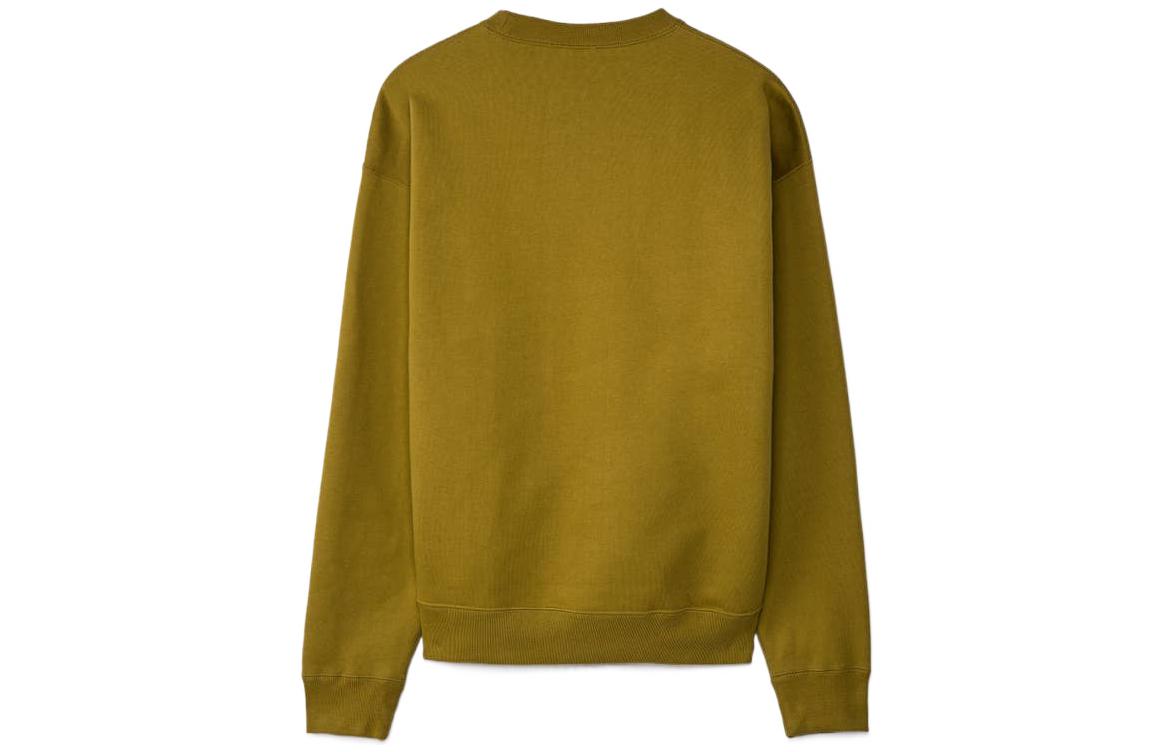 Nike Solo Swoosh Fleece Solid Color Logo Embroidered Long Sleeves Mustard Yellow CV0554-318