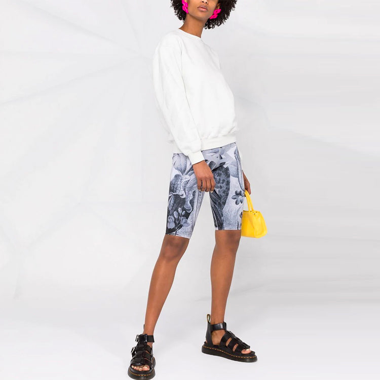 (WMNS) Off-White SS21 Arrow Logo Printing Sports Round Neck Hoodie Version White OWBA046S21JER0020101