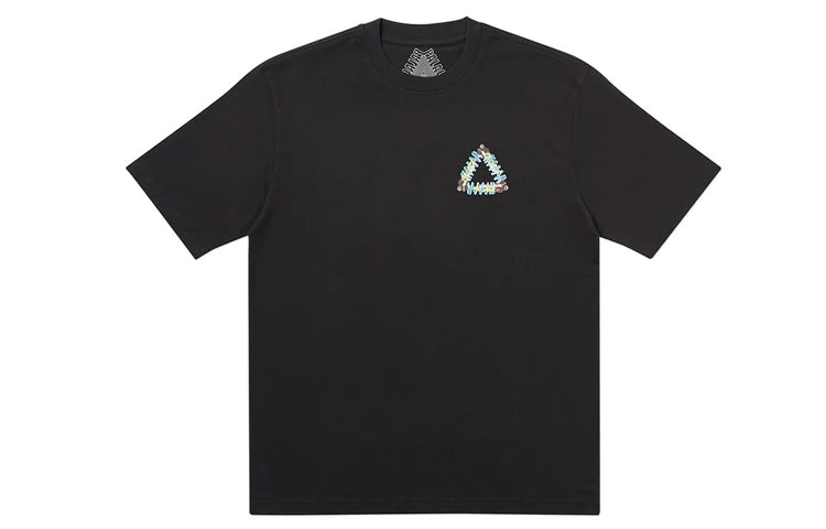 PALACE Tri-Pumping Pattern Printing Short Sleeve Unisex Black PAL-SS20-98