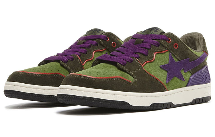 A Bathing Ape Bape sta Sk8 'Green Dark Purple' 1G70-191-029