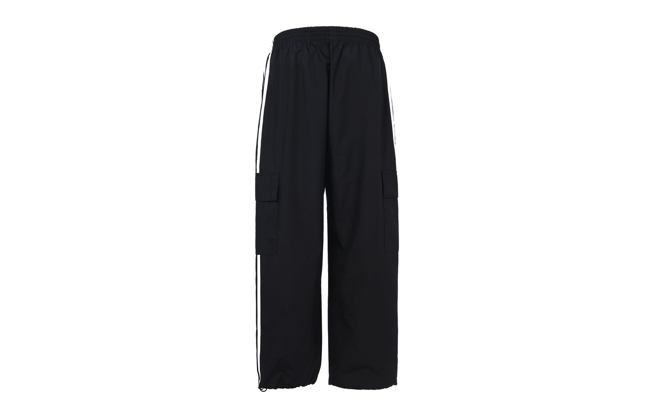 adidas originals 3-Stripes Cargo Woven Breathable Running Sports Pants Black GN3449