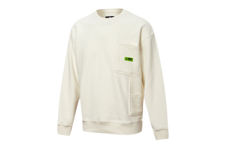 Converse Round-neck Long-sleeve Sweater Men White 10019956-A03