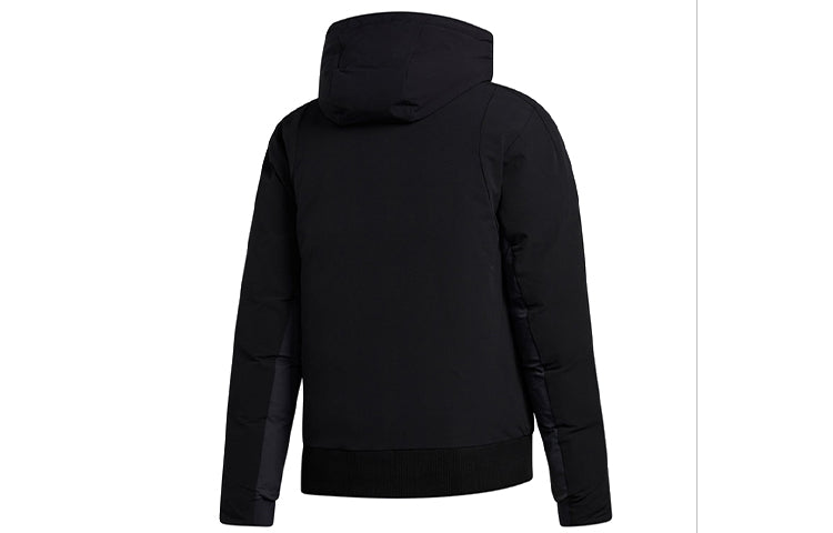 adidas Hrd Down Jkt Basketball Training Windproof hooded Jacket Black GI6665