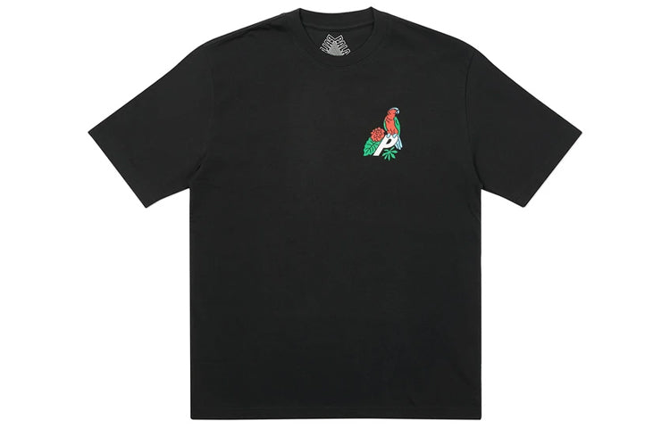 PALACE FW20 Parrot PALACE-3 T-Shirt Logo Alphabet Triangle Printing Short Sleeve Unisex Black P19TS211