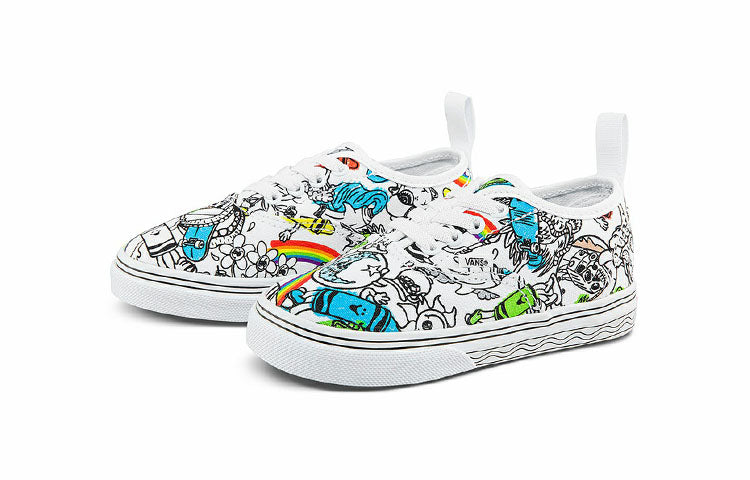 (TD) Vans Crayola x Authentic Elastic Lace 'Sketch Your Way' VN0A34A1ARE
