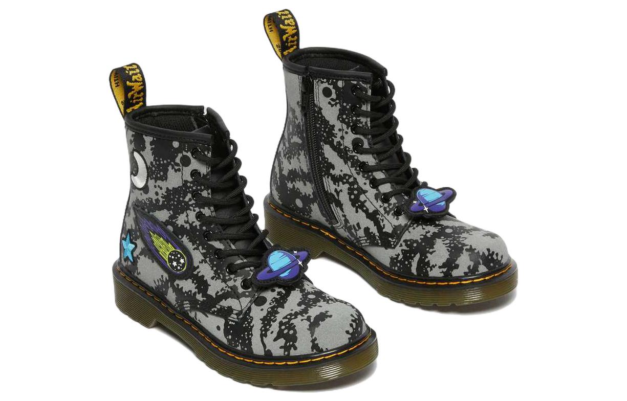 (PS) Dr.Martens 1460 Space Hydro Leather Lace Up Boots 'Black Grey Hydro Leather' 27889057