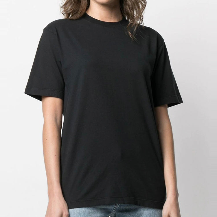 (WMNS) Off-White SS21 Logo Printing Cozy Round Neck Short Sleeve Black OWAA049R21JER0101010