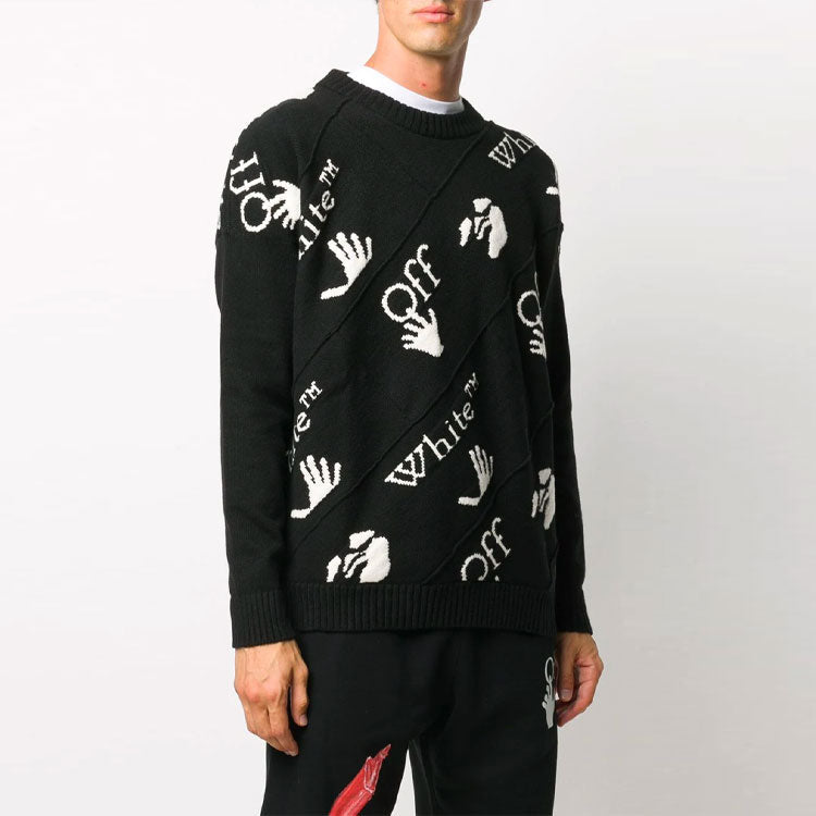 Men's Off-White Logo Black OMHE064F20KNI0011001