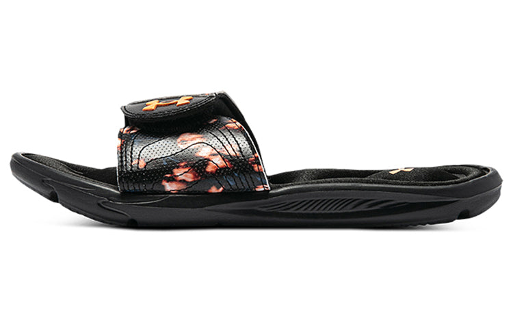 (WMNS) Under Armour Ignite 6 Graphic Strap Slide 'Black Afterglow' 3024453-006