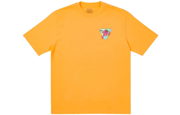 PALACE x M-Zone Crossover Small Tri-Ferg Pattern Cartoon Short Sleeve Unisex Orange P20TS217