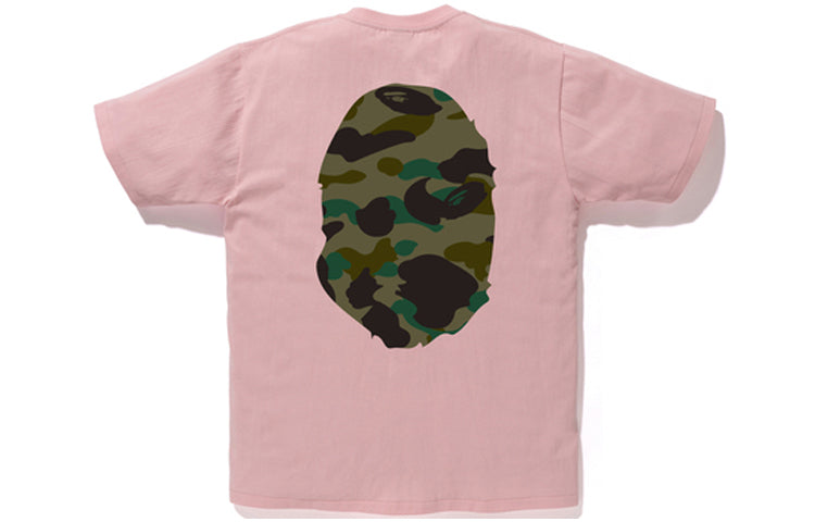 A Bathing Ape Camouflage Ape Head T-Shirt 'Pink' 1D75-110-011