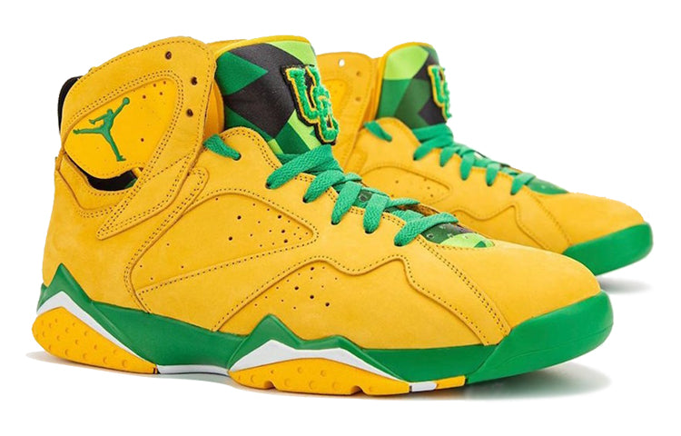 Air Jordan 7 Oregon Ducks PE 'Yellow Green' AT3375-300