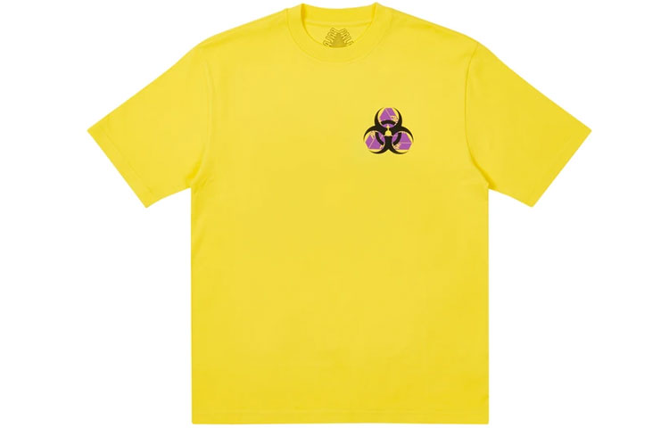 PALACEBIO HAZRD T-SHIRT YELLOW Triangle Back Pattern Logo Short Sleeve Unisex P20TS148