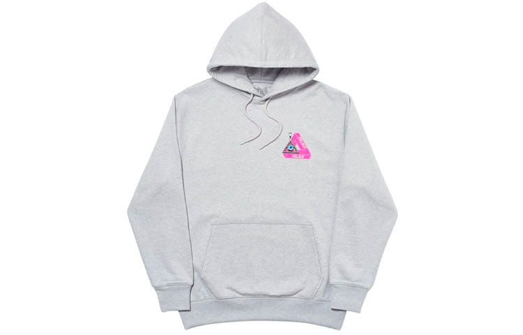 PALACE Cartoon Printing hooded Logo Pullover Unisex Gray P18HD055