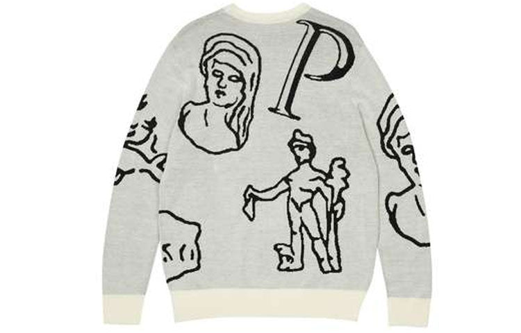 Palace Archaeology Knit Sweater 'White' P20KW001