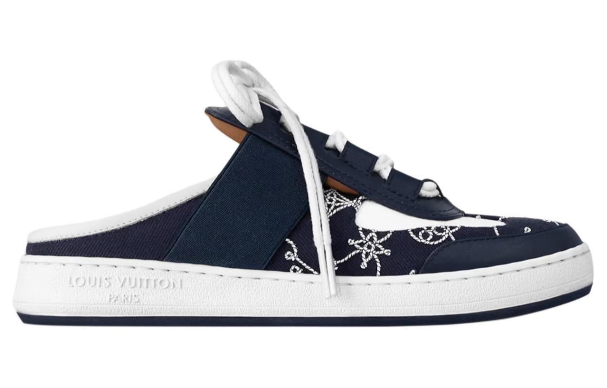 LOUIS VUITTON Lous Rubber Sole Wrap-toe Slippers Women's Blue