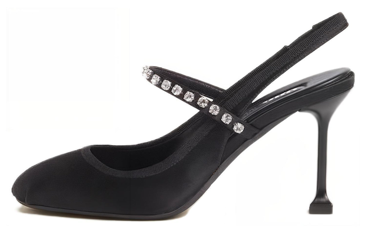 MIU MIU 85mm Crystal-embellished Satin Pumps