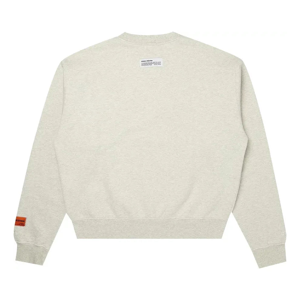 HERON PRESTON FW21 Split Herons Crewneck Sweatshirt 'Grey Melange' HMBA018F21JER0010822