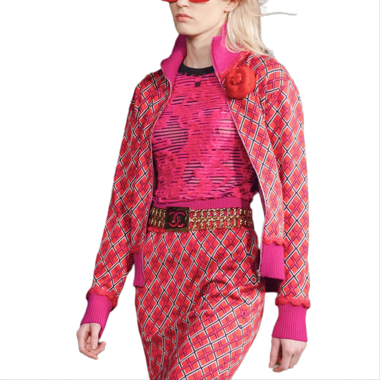 CHANEL 24 Spring Summer Jackets Coats Women's Peach Red